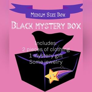 Fun Black Clothes Reseller Mystery Box 2pc Clothing 1 Gift Jewelry Bundle Lot M